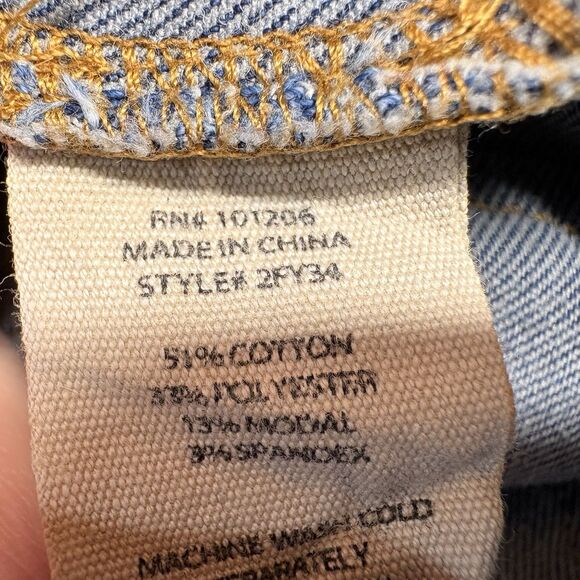 Soft Surroundings Size Medium Pull On Bootcut Jeans Medium Wash Denim Stretch - Picture 6 of 9